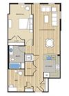 1 Bed1 Bath Den 875sf Floor Plan 1 Bed1 Bath Den 875sf Floor Plan at Clayborne Apartments, Alexandria, 22314